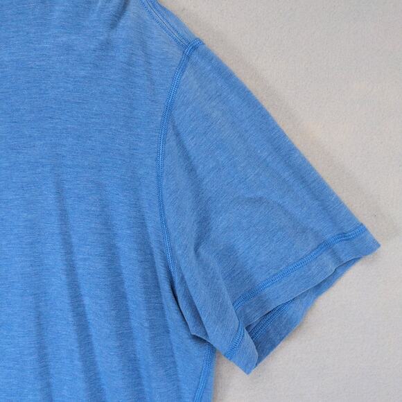Lululemon Men's L Blue Soft Jersey Short Sleeve Crewneck T-Shirt 3 Stitches Logo - Picture 6 of 6